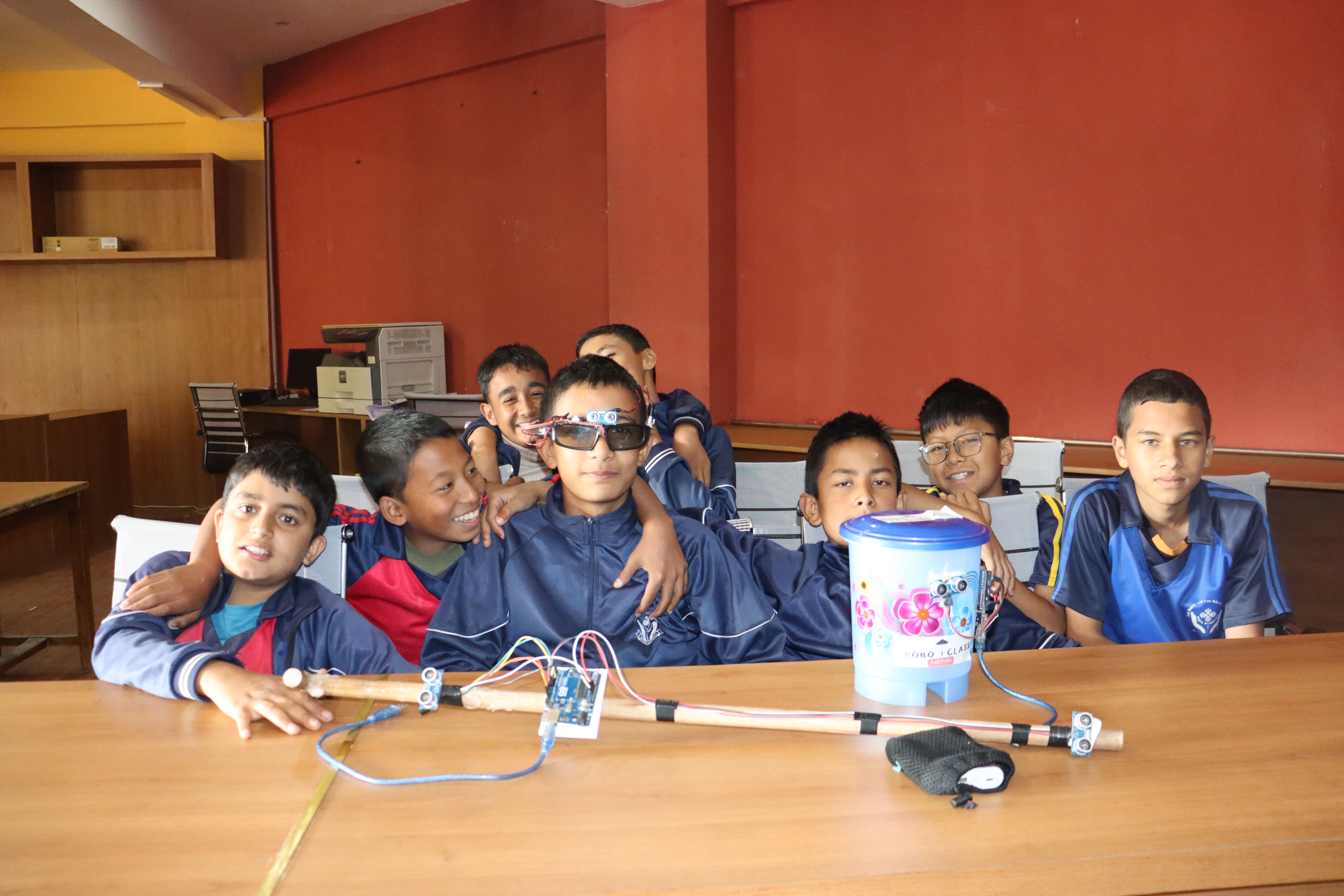 Blind goggles and stick project 5